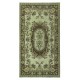 Hand-Knotted Baroque Style Turkish Wool Area Rug in Green