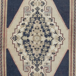Vintage Handmade Turkish Area Rug, 100% Wool