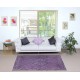Hand-Made Purple Floor Rug from Turkey, Redyed Bohem Carpet for Living Room