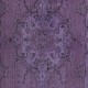 Hand-Made Purple Floor Rug from Turkey, Redyed Bohem Carpet for Living Room