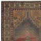 Vintage Handmade Turkish Oriental Rug for Country Homes, Rustic & Tribal Interiors. 100% Wool