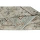 Vintage Handmade Beige Turkish Accent Rug with Floral Design