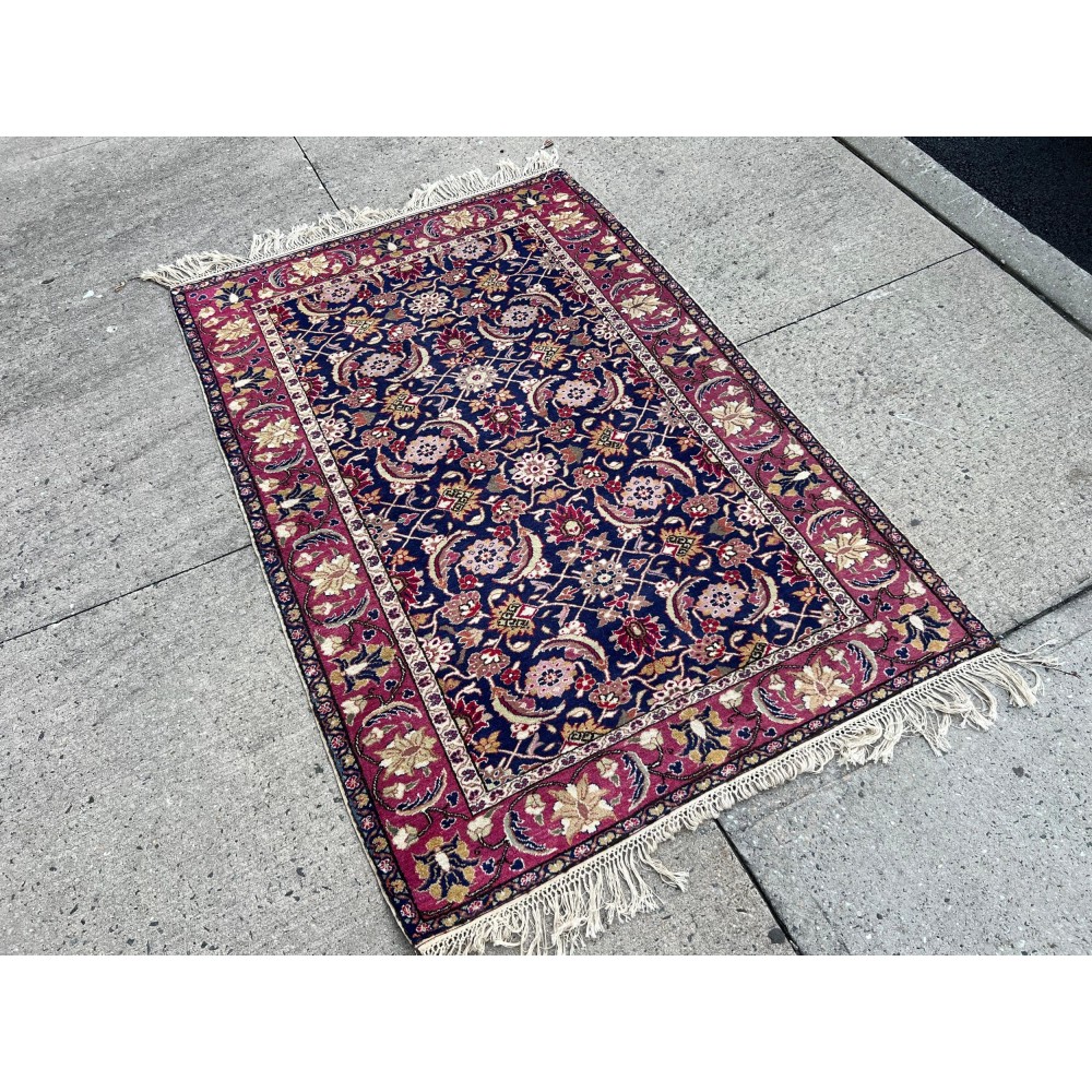 Rare Vintage Turkish Manchester Kayseri Rug