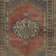 Traditional Turkish Tribal Rug, Vintage Oriental Carpet, Wool Pile