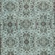 Decorative Blue Color Handmade Turkish Wool Area Rug with Flower Design