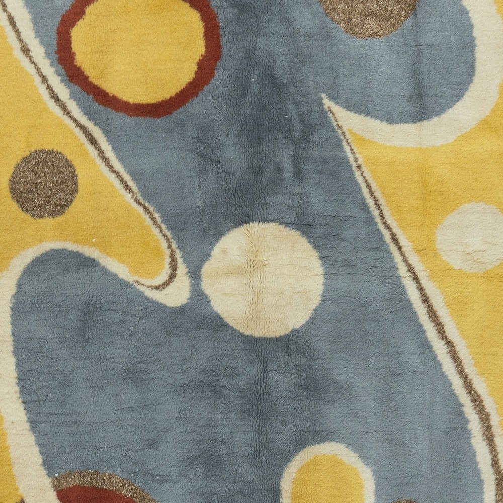 Vintage Handmade Turkish Rug Designed by Singer and Artist Zeki Muren