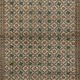 One of a kind Vintage Handmade Turkish Area Rug with Floral Design, 100% Wool