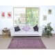 Flower Design Purple Color Rug. Decorative Handmade Turkish Floor Rug