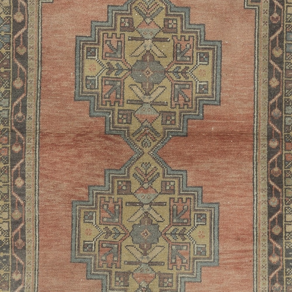 One of a kind Vintage Handmade Turkish Oriental Rug for Traditional Interiors 100% Wool