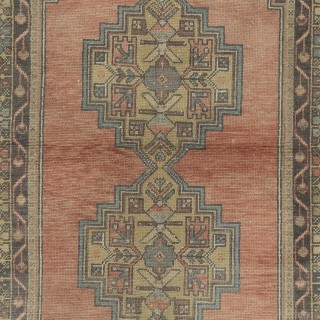 One of a kind Vintage Handmade Turkish Oriental Rug for Traditional Interiors 100% Wool