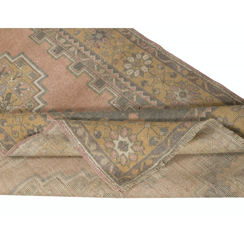 Traditional Handmade Turkish Tribal Rug. Circa 1960. Vintage Oriental Carpet. 100% Wool