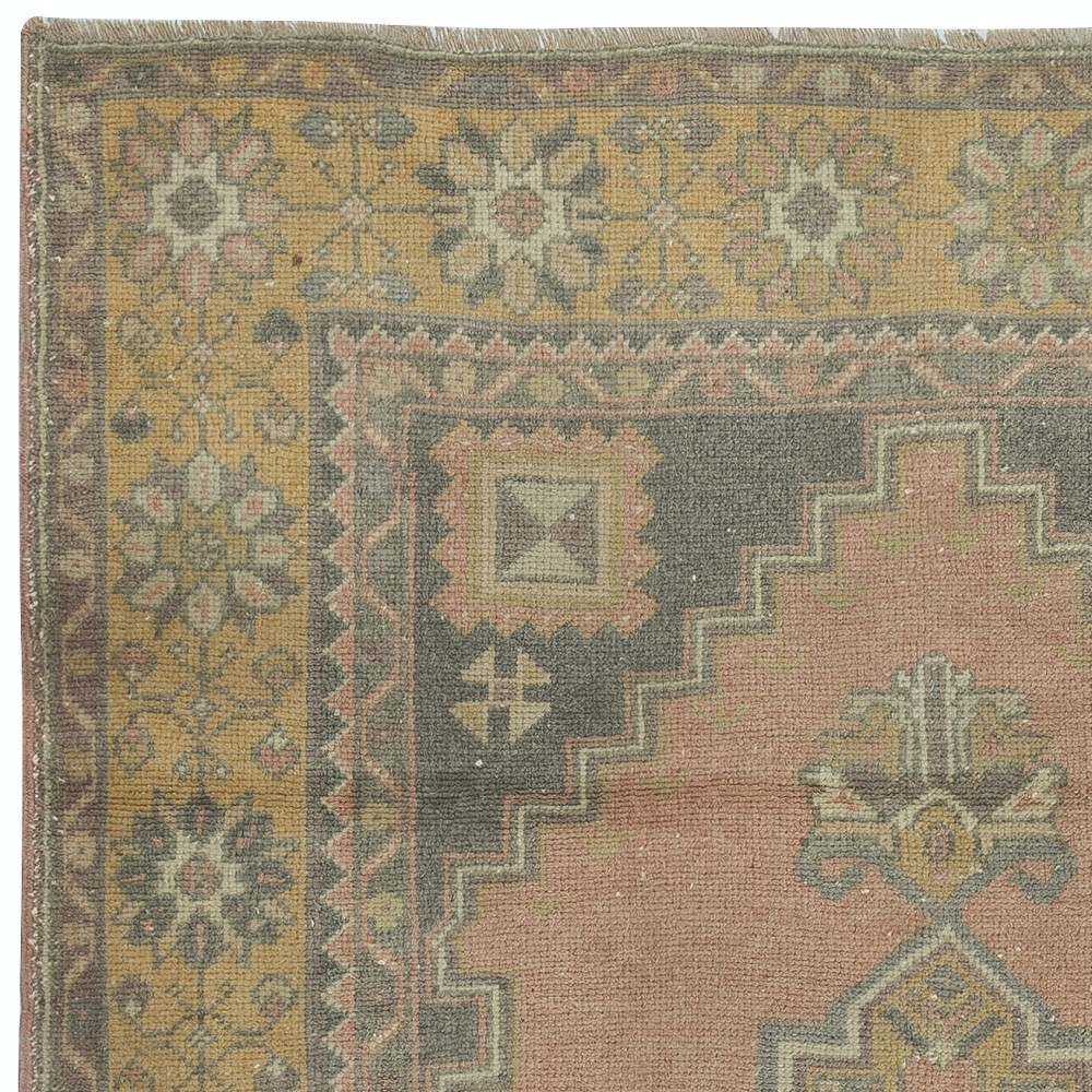 Traditional Handmade Turkish Tribal Rug. Circa 1960. Vintage Oriental Carpet. 100% Wool