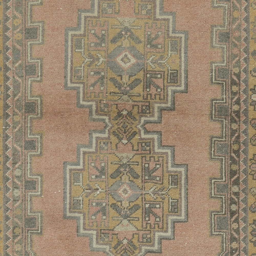 Traditional Handmade Turkish Tribal Rug. Circa 1960. Vintage Oriental Carpet. 100% Wool