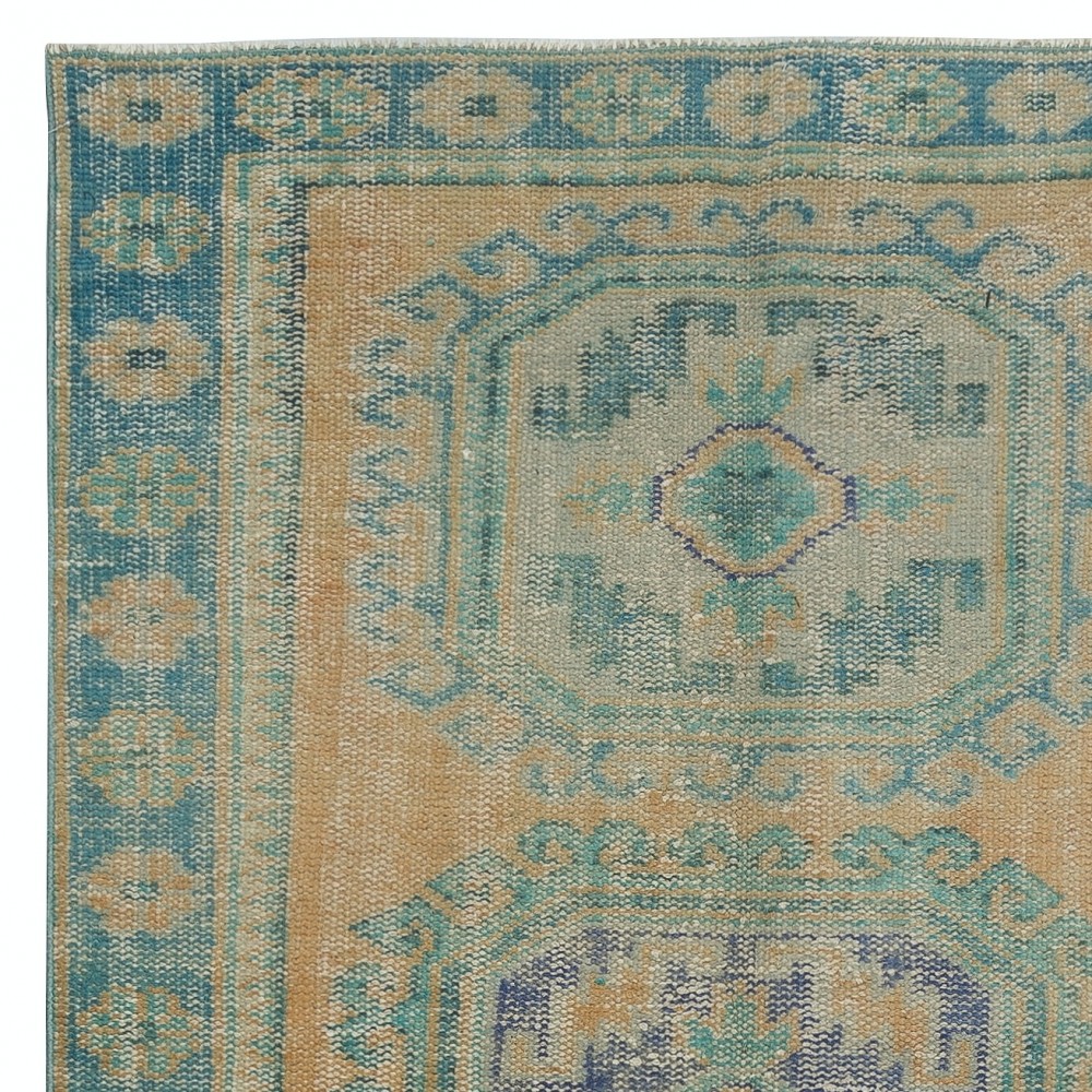Vintage Runner Rug for Kitchen. Handmade Hallway Rug. Turkish Stair Rug. Corridor Rug