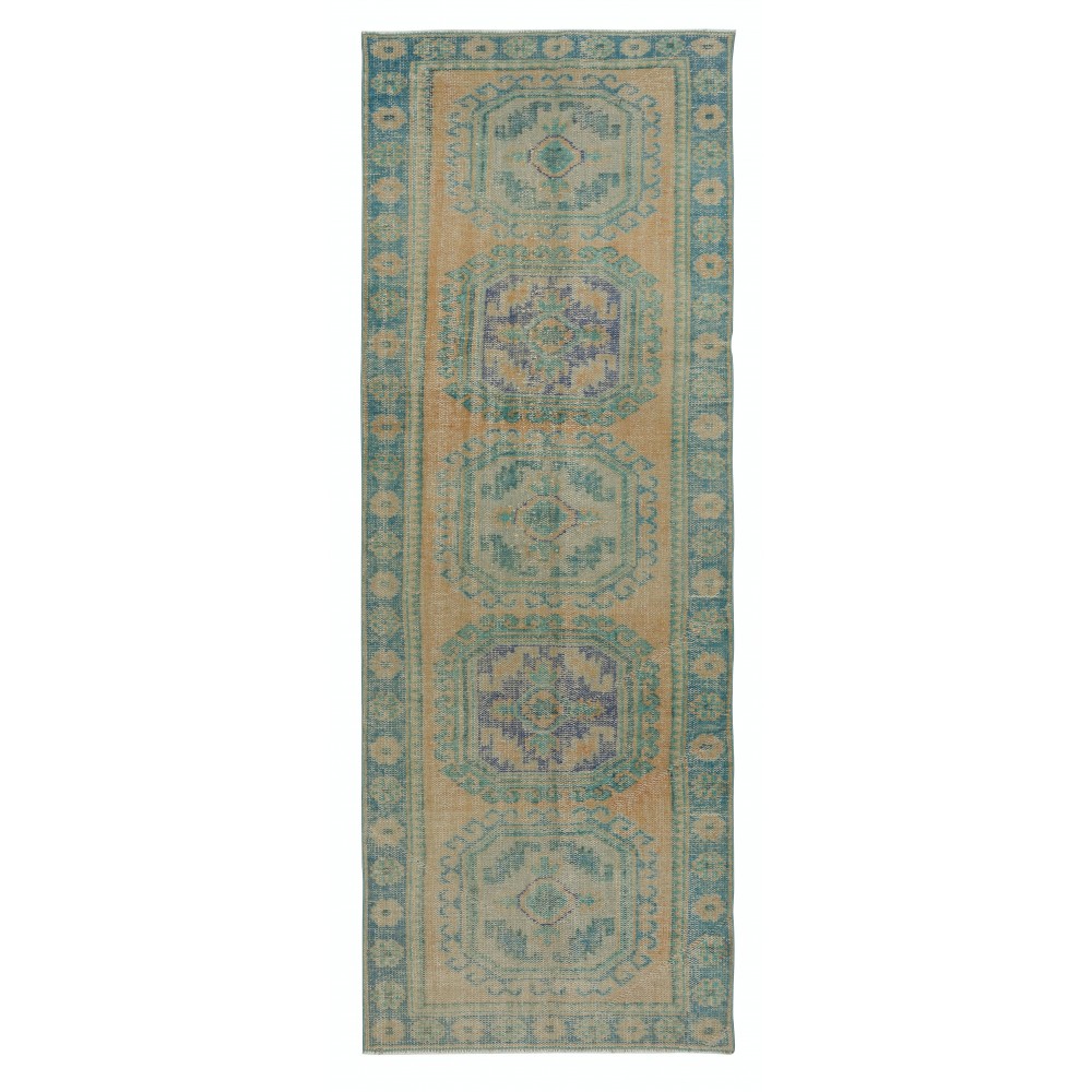 Vintage Runner Rug for Kitchen. Handmade Hallway Rug. Turkish Stair Rug. Corridor Rug