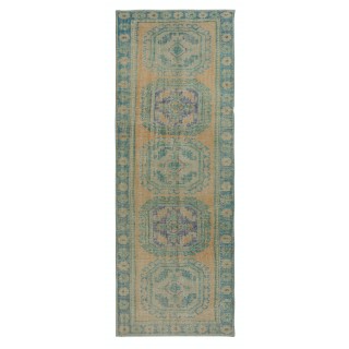 Vintage Runner Rug for Kitchen. Handmade Hallway Rug. Turkish Stair Rug. Corridor Rug