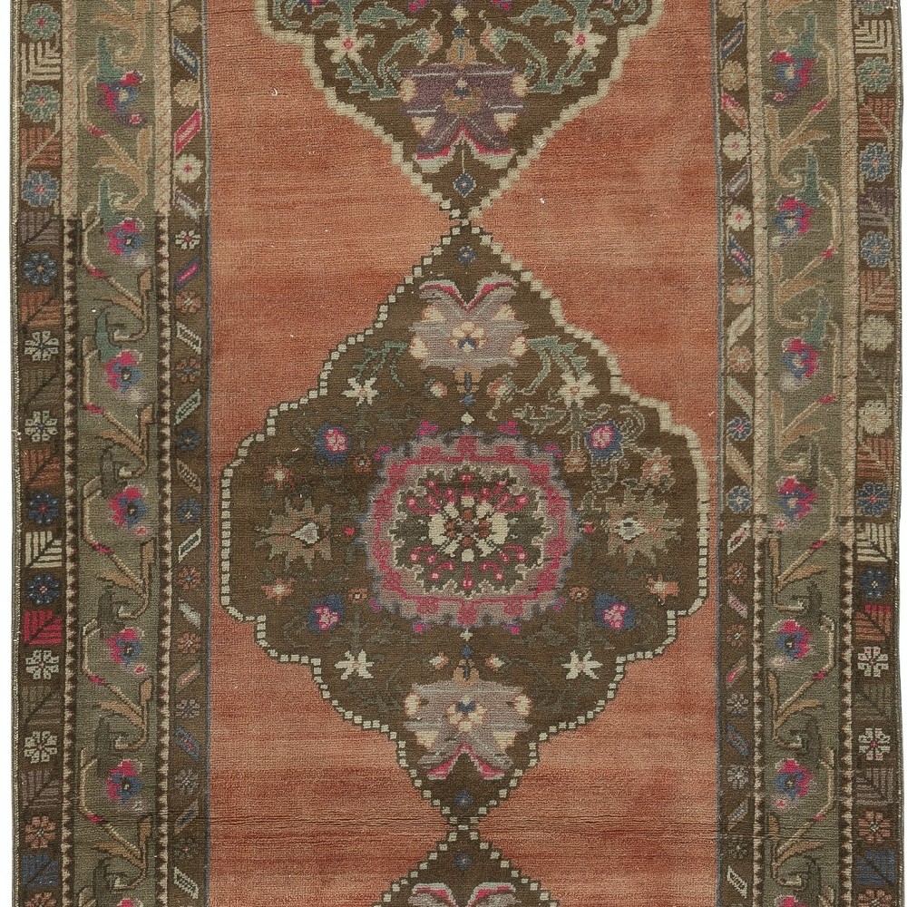 Traditional Handmade Hallway Runner. Kitchen Rug. Corridor Rug. 1960s Stair Rug. Entryway Rug