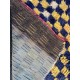 Vintage Handmade Turkish Tulu Rug with Checkered Design. Circa 1950