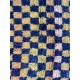 Vintage Handmade Turkish Tulu Rug with Checkered Design. Circa 1950