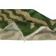 Custom Hand Knotted "Tulu" Rug, Green Zigzag Design Turkish Carpet. 100% Soft Wool