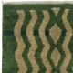 Custom Hand Knotted "Tulu" Rug, Green Zigzag Design Turkish Carpet. 100% Soft Wool