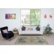Vintage Hand Knotted Turkish Area Rug, 100% Wool