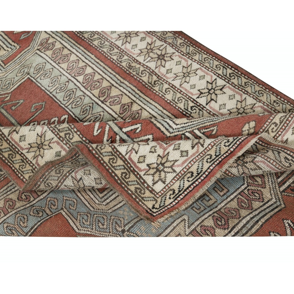 One of a kind Vintage Handmade Turkish Rug, 100% Wool