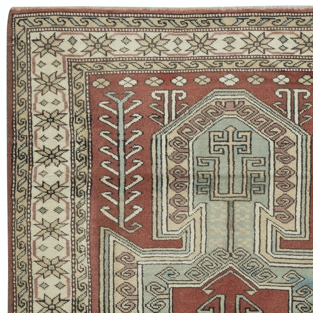 One of a kind Vintage Handmade Turkish Rug, 100% Wool