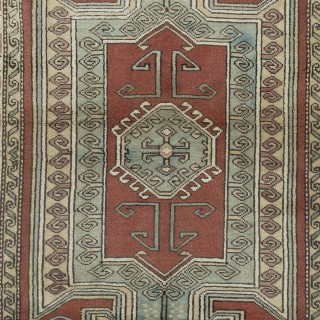 One of a kind Vintage Handmade Turkish Rug, 100% Wool