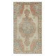 One of a kind Vintage Handmade Turkish Area Rug with Medallion Design