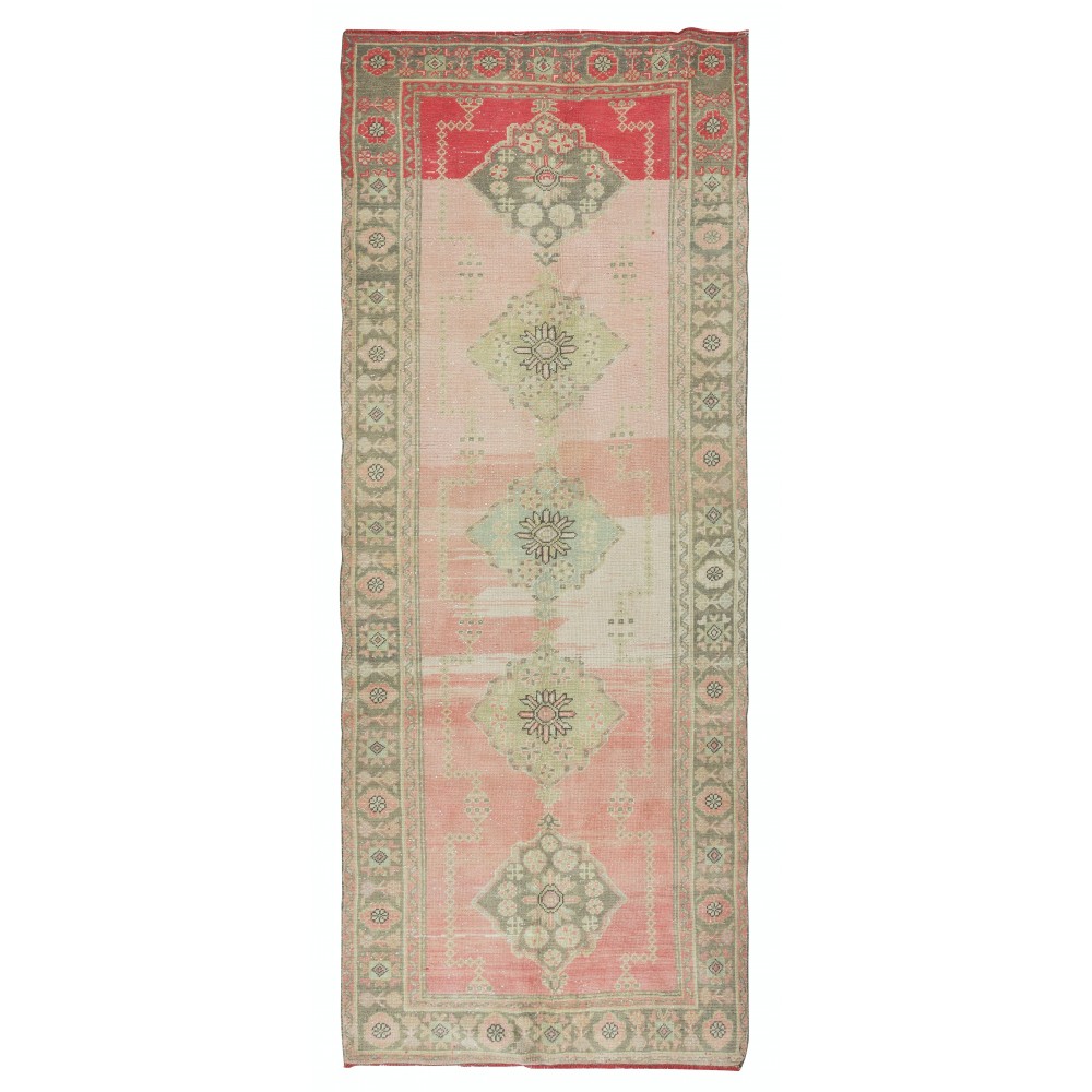 Vintage Runner Rug for Kitchen. Handmade Hallway Rug. Turkish Stair Rug