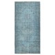 Light Blue Color Handmade Turkish Wool Area Rug for Contemporary Interiors