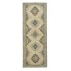 Vintage Runner Rug for Kitchen. Handmade Hallway Rug. Oushak Stair Rug. Corridor Rug. Beige Entryway Rug