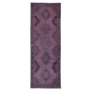 Handmade Hallway Runner. Kitchen Rug. Corridor Rug. Purple Color Stair Rug