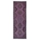 Handmade Hallway Runner. Kitchen Rug. Corridor Rug. Purple Color Stair Rug