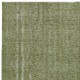 Hand-Made Floral Patterned Rug from Turkey. Green Color Re-Dyed Area Rug