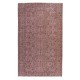 Contemporary Floral Patterned Area Rug in Pink. Hand-Knotted in Turkey. Wool pile on cotton foundation