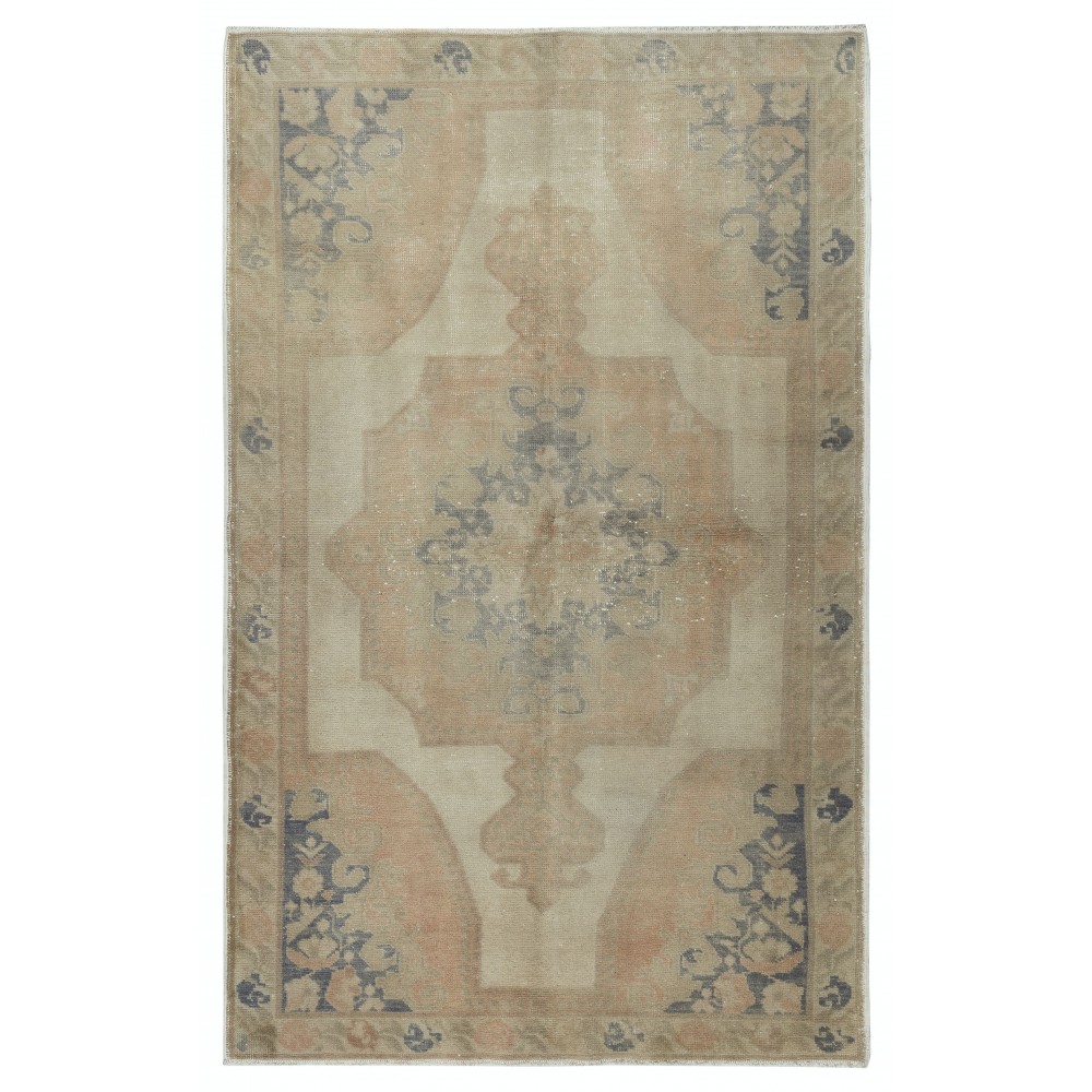 Vintage Handmade Turkish Rug for Country and Farmhouse Decor