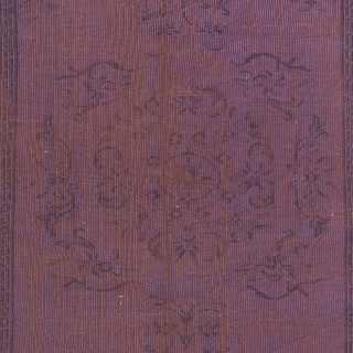 Hand-Made Purple Floor Rug from Turkey, Redyed Bohem Carpet for Living Room