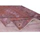 Vintage Handmade Turkish Area Rug redyed in Purple Color for modern interiors