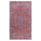 Vintage Handmade Turkish Area Rug redyed in Purple Color for modern interiors