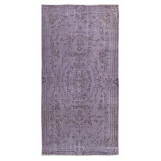 Mauve Purple Color Area Rug, Handmade Turkish Floor Rug, Bohemian Home Decor