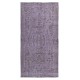 Mauve Purple Color Area Rug, Handmade Turkish Floor Rug, Bohemian Home Decor