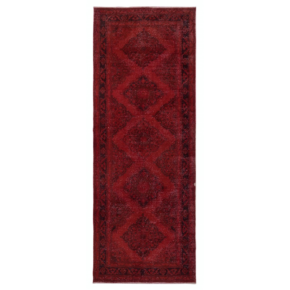 Dark Red Hallway Runner. Kitchen Rug. Handmade Corridor Rug. Stair Rug. Entryway Rug