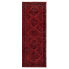 Dark Red Hallway Runner. Kitchen Rug. Handmade Corridor Rug. Stair Rug. Entryway Rug