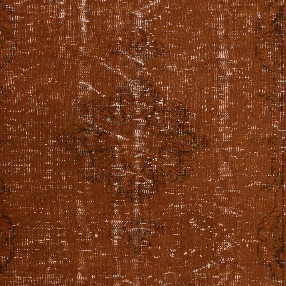 Modern Area Rug in Orange, Handwoven and Handknotted in Turkey