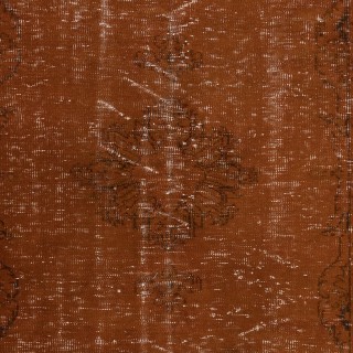 Modern Area Rug in Orange, Handwoven and Handknotted in Turkey