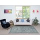 Light Blue Color Handmade Turkish Wool Area Rug for Modern Home and Office Decor
