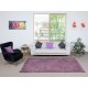 Purple Color Handmade Wool Area Rug from Turkey, Great 4 Modern Interiors