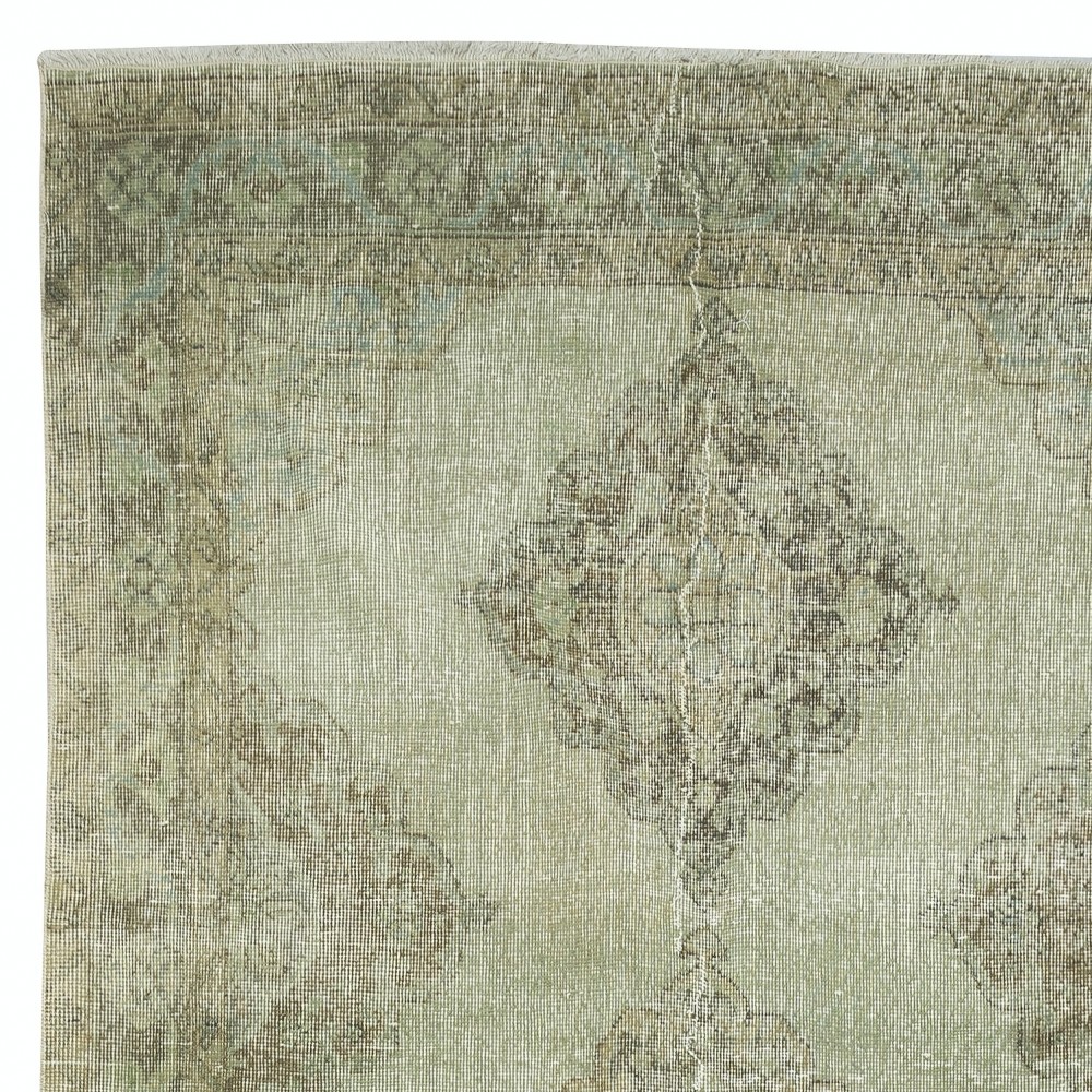 Green Hallway Runner. Kitchen Rug. Handmade Corridor Rug. Stair Rug. Entryway Rug